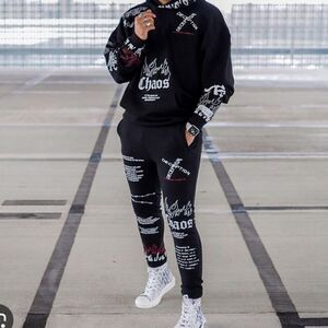 JK Attire art of war graffiti deception joggers pants unisex